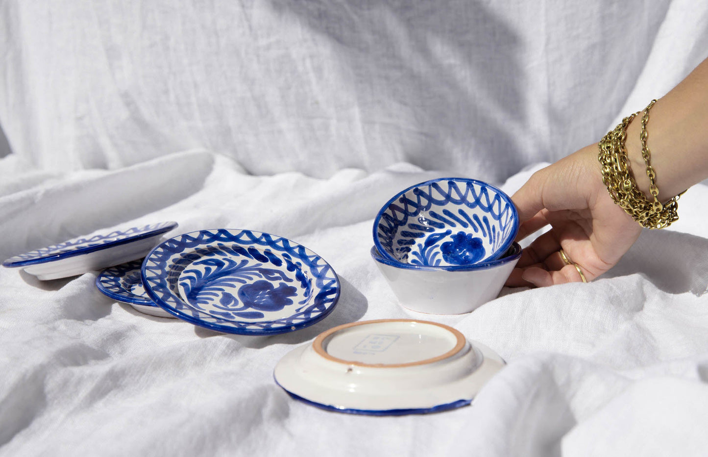 MINI plate with hand painted designs