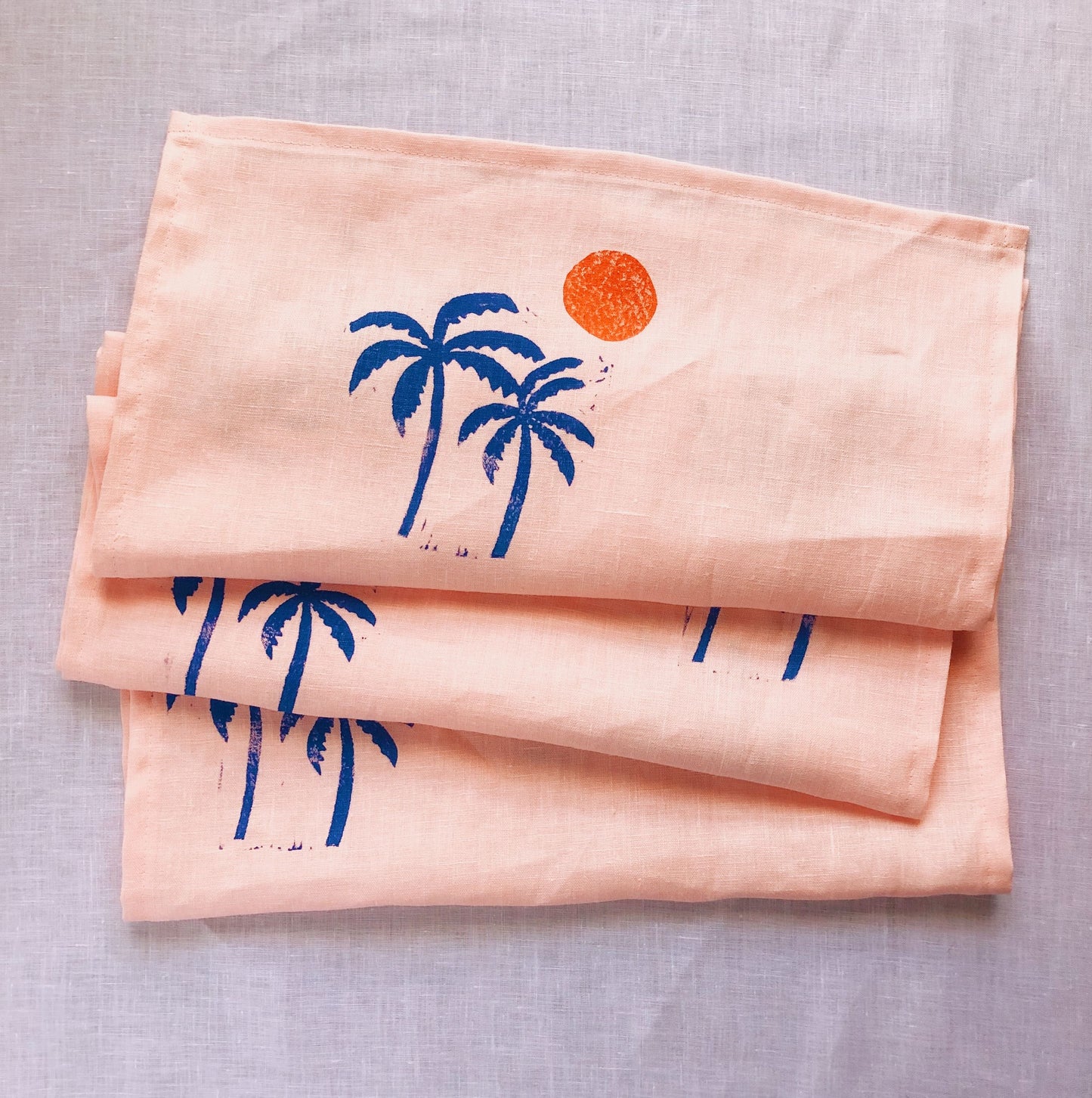 Blush Pink Palm Sunset Table Runner