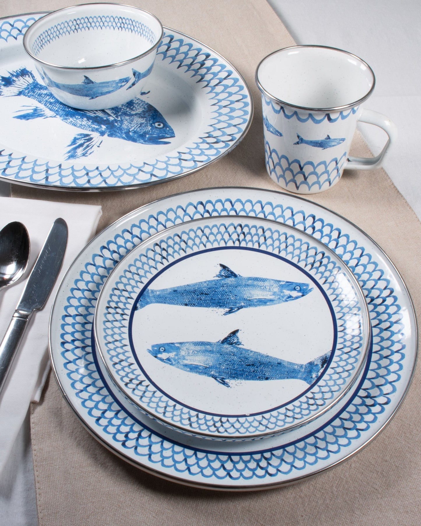 Fish Camp  Sandwich Plates - Set of 4