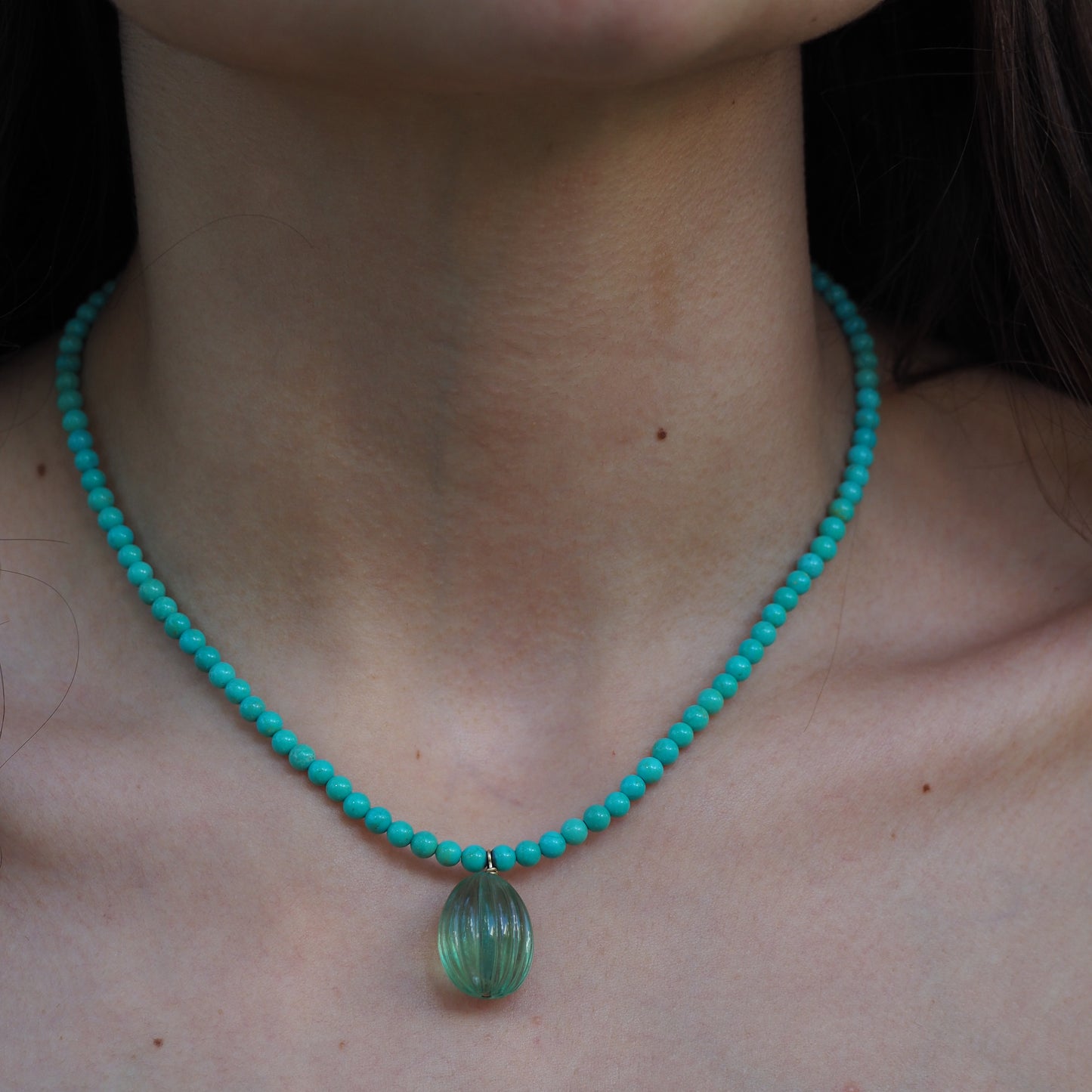 Turquoise & Fluorite Necklace