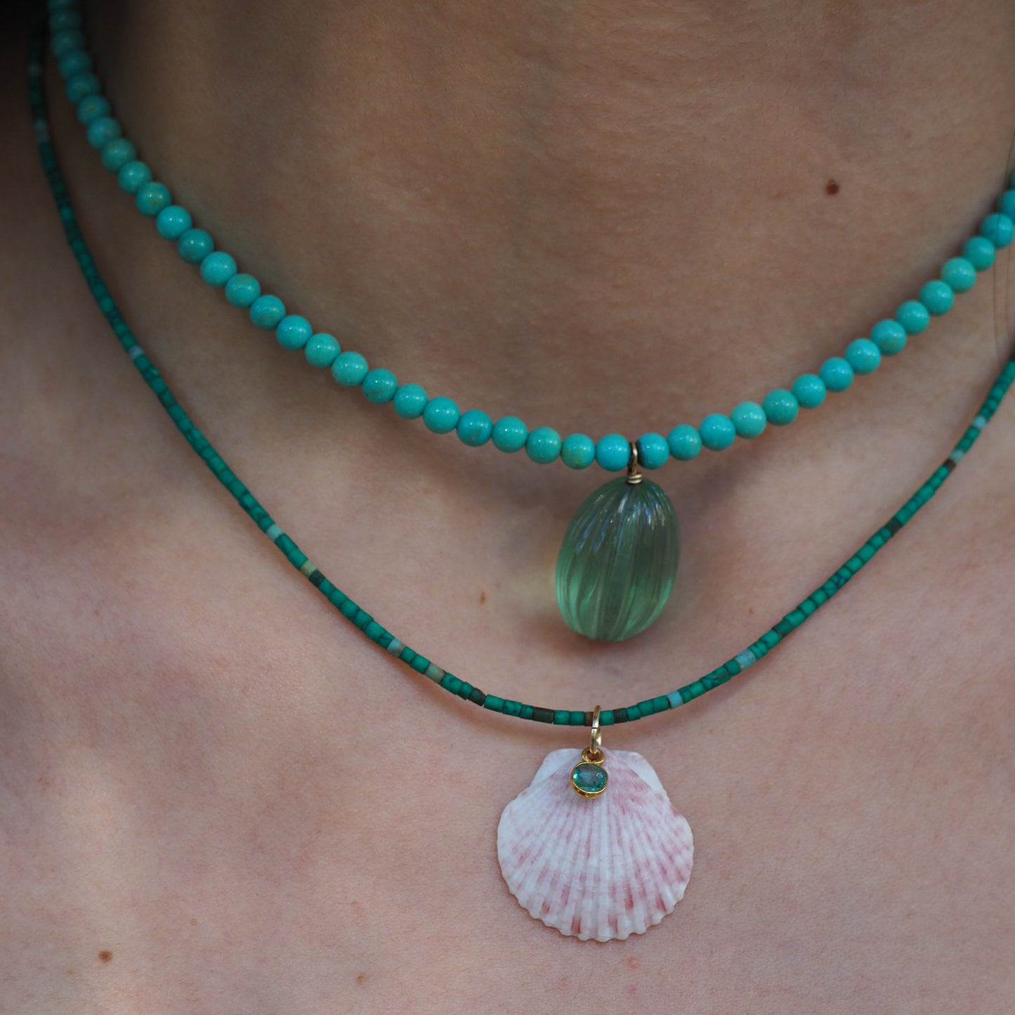 Turquoise & Fluorite Necklace