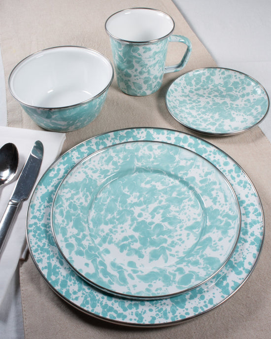 Sea Glass Swirl Dinner Plates - Set of 4