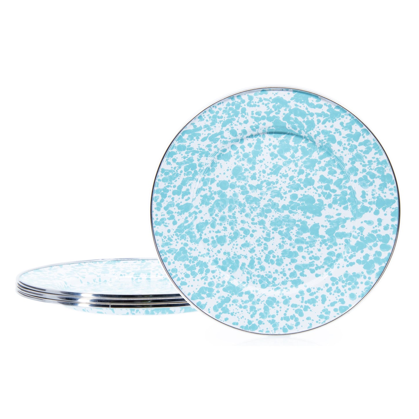 Sea Glass Swirl Dinner Plates - Set of 4