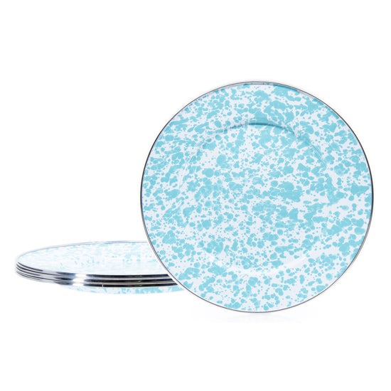 Sea Glass Swirl Dinner Plates - Set of 4