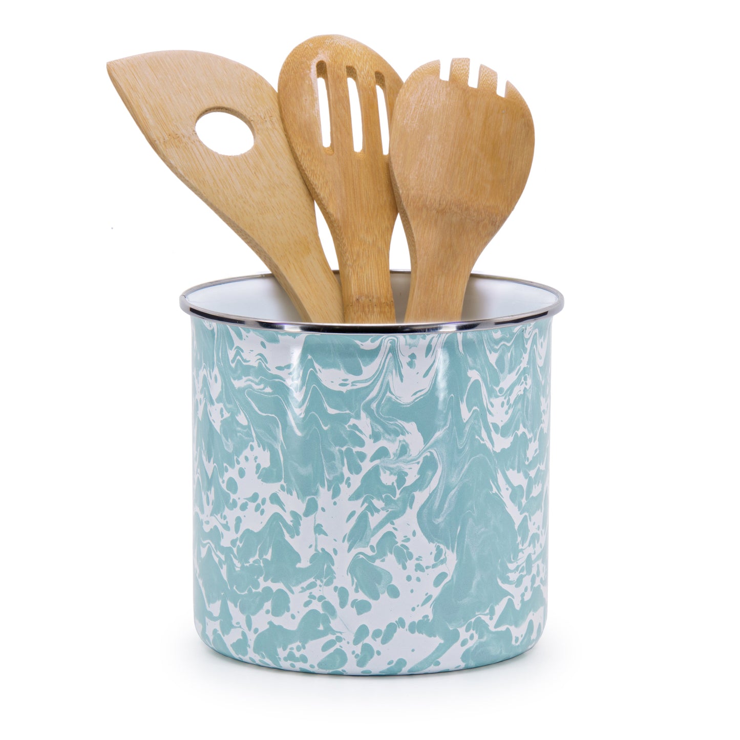 Sea Glass Swirl Utensil Holder