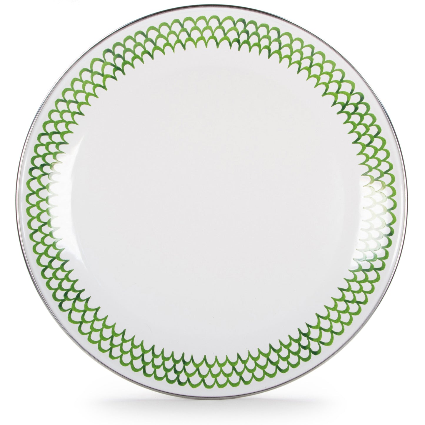 Green Scallop Chargers - Set of 2