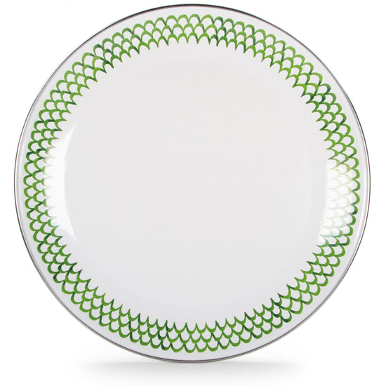 Green Scallop Chargers - Set of 2