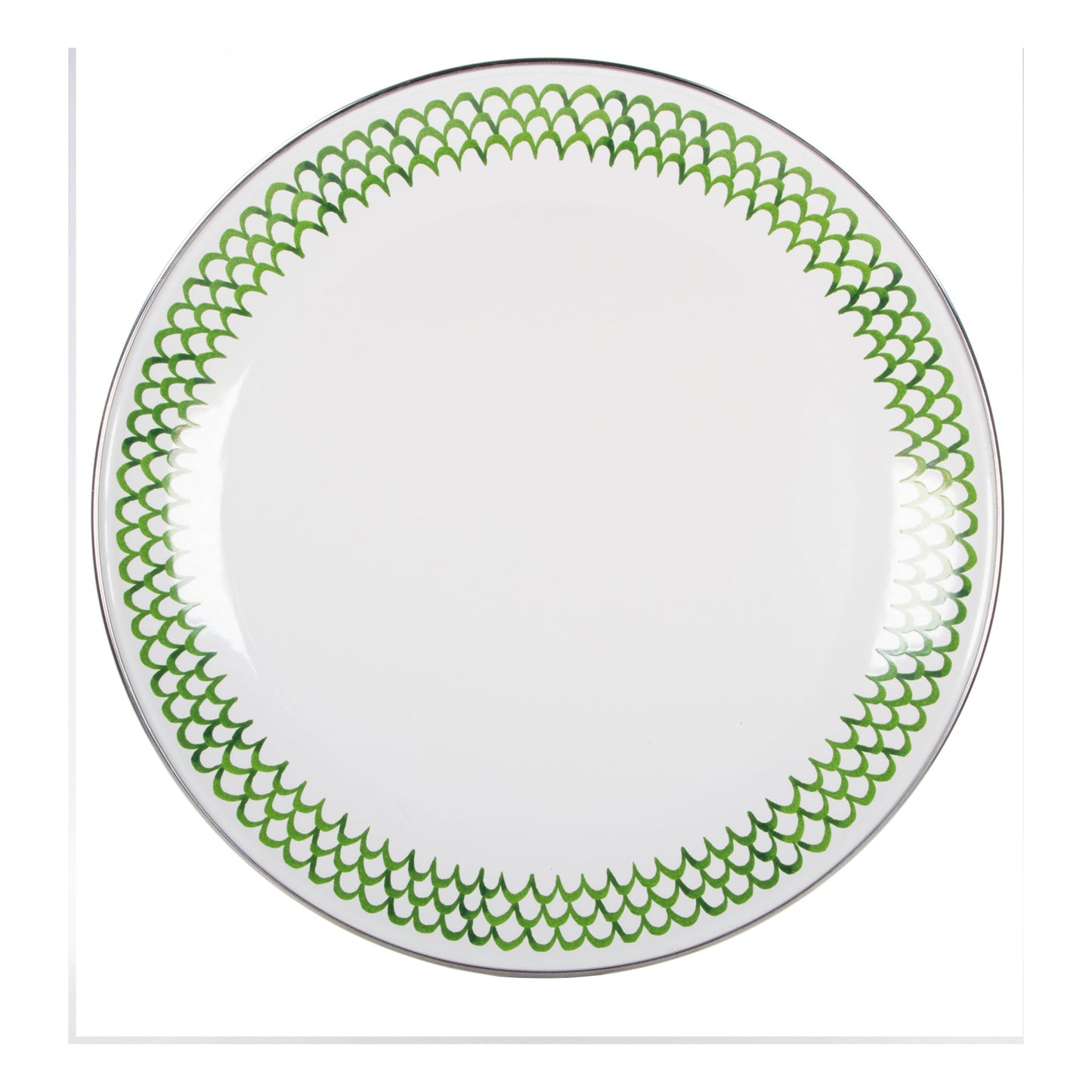Green Scallop Chargers - Set of 2