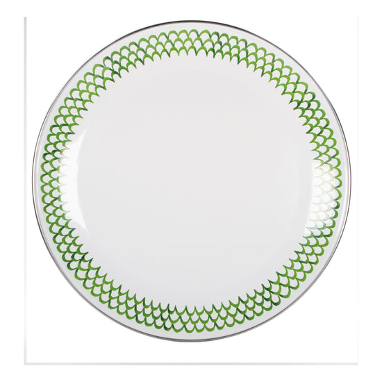 Green Scallop Chargers - Set of 2