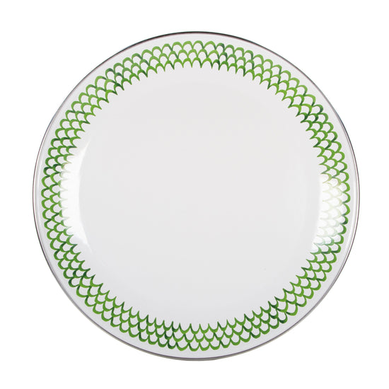 Green Scallop Dinner Plates - Set of 4