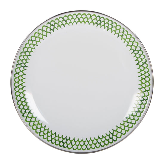 Green Scallop Sandwich Plates - Set of 4