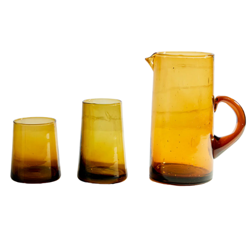 Handblown Cone Shaped Short Glasses - Set of 4