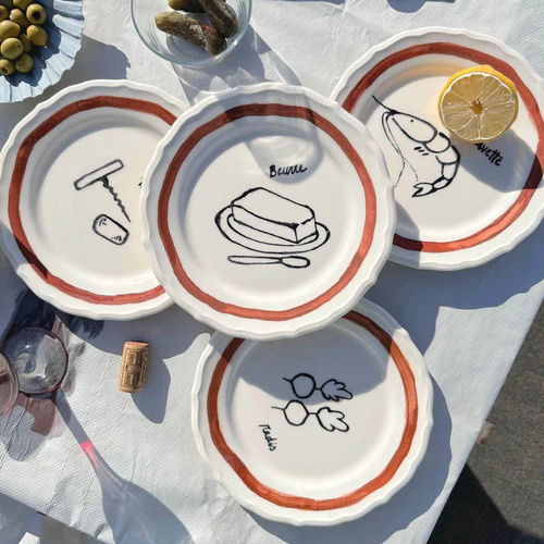 Handmade Repas en Bord de Mer Plate – Set of 4