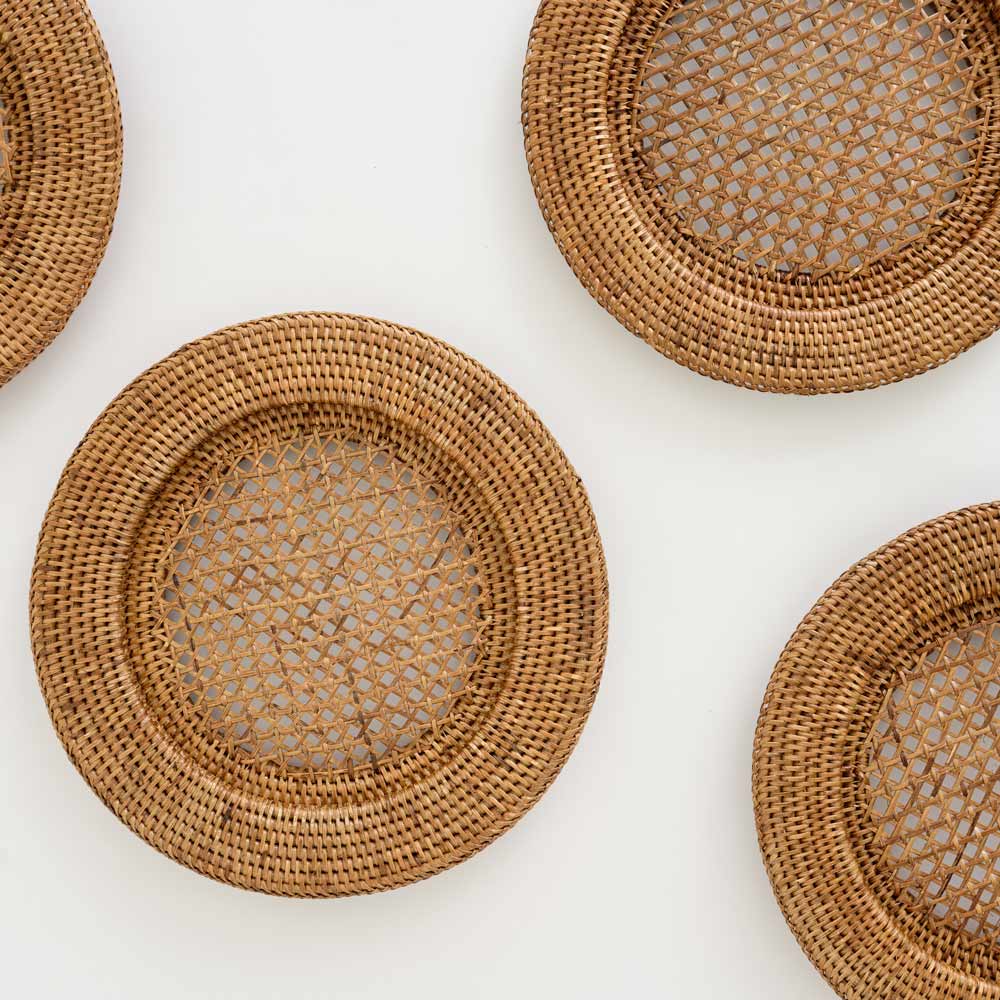 Load image into Gallery viewer, Honey Rattan Charger | Set 4
