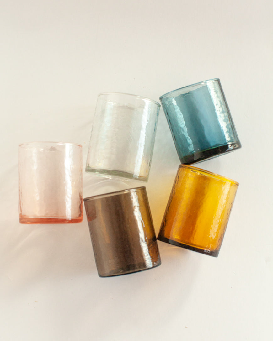 Handblown Hammered Glasses | Set of 4