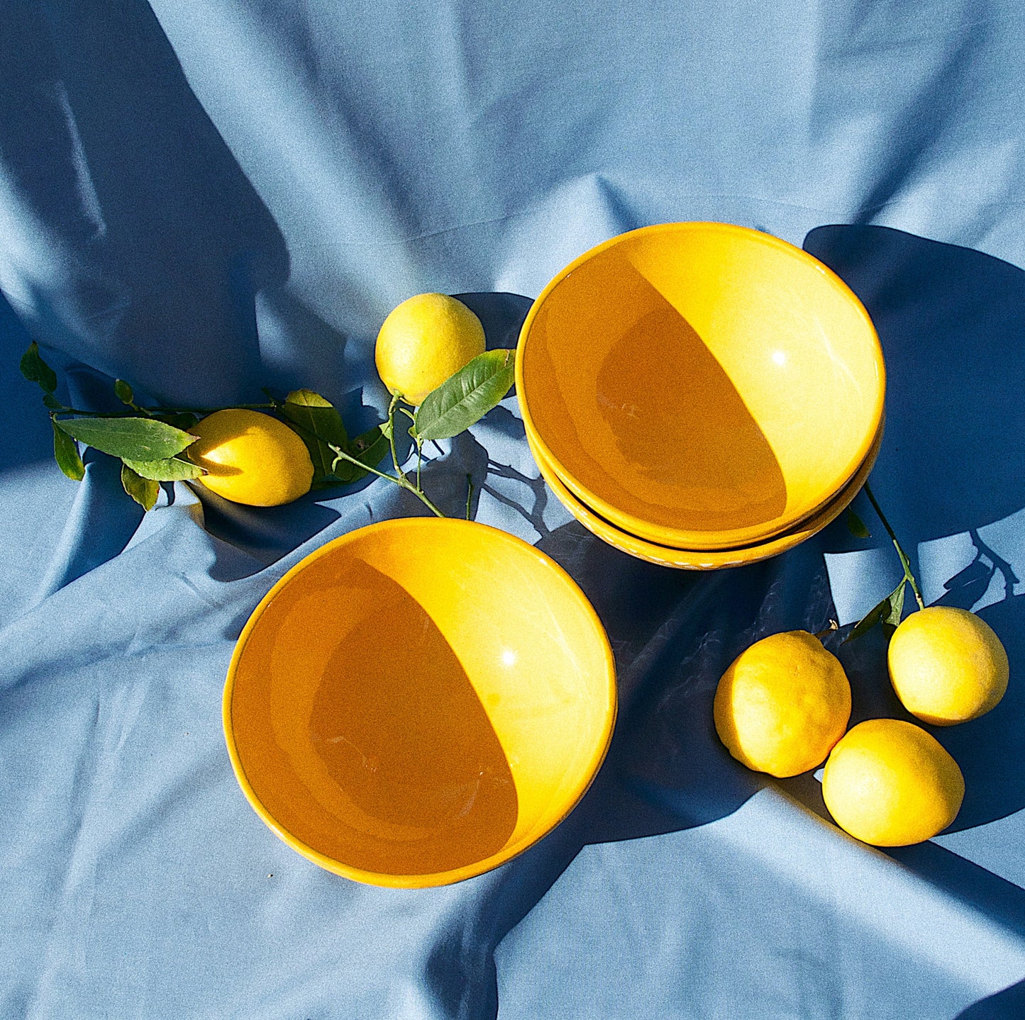 Medium bowl with yellow glaze