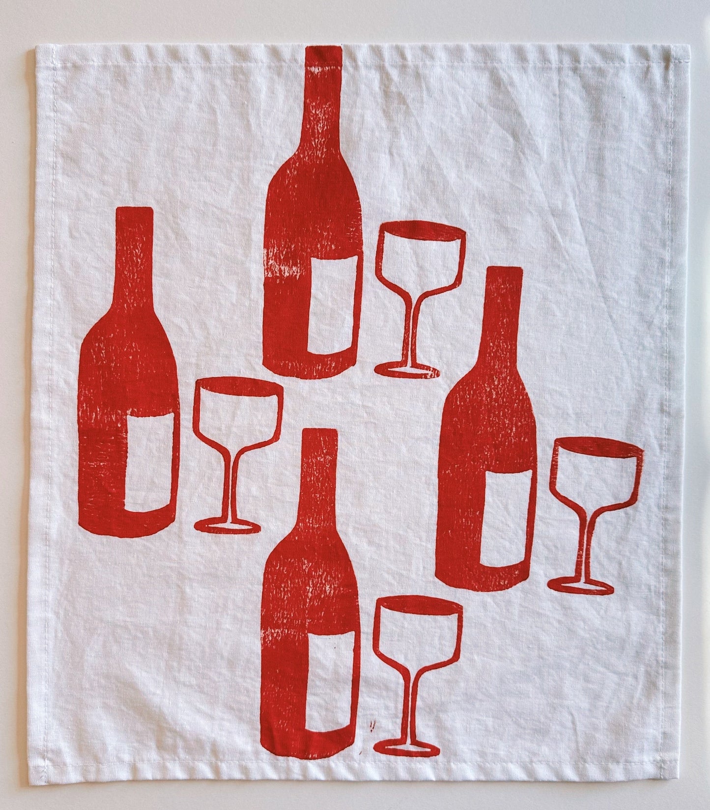 Wine on White Dinner Napkins