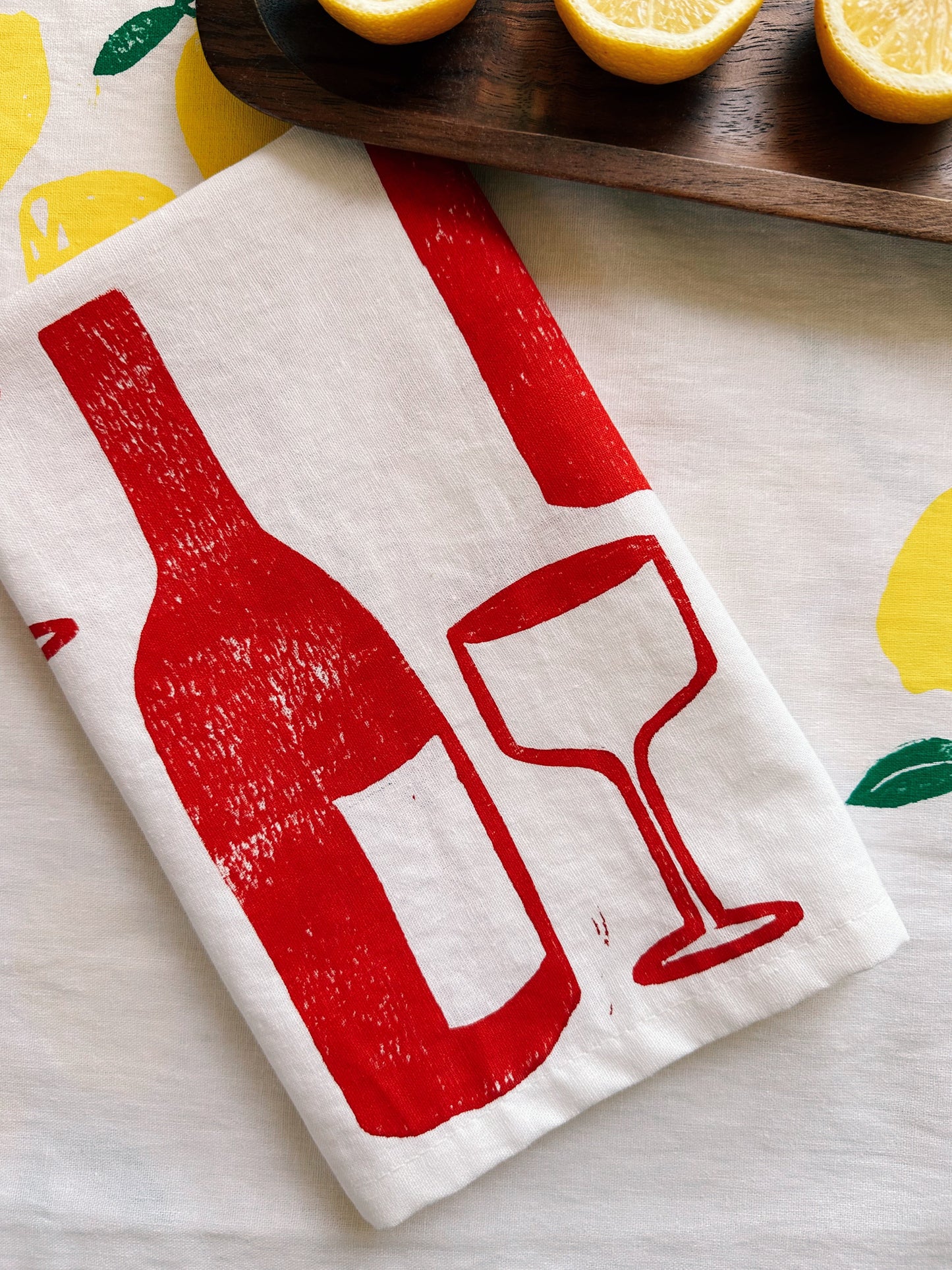 Wine on White Dinner Napkins