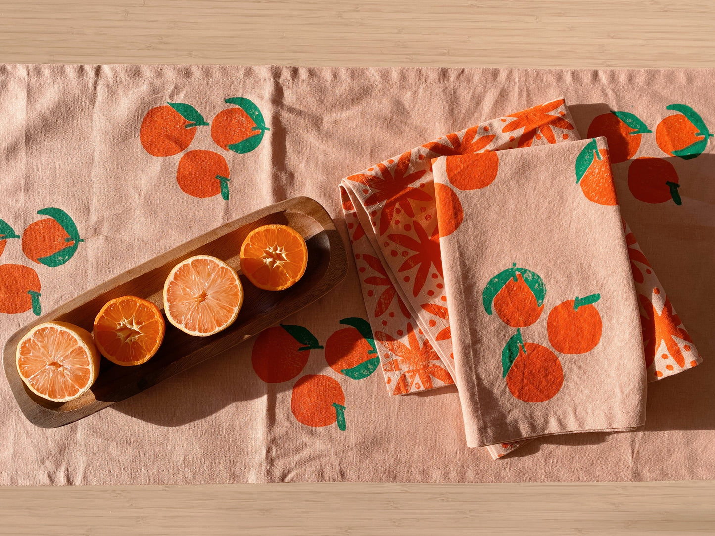 Blush Tangerines Table Runner