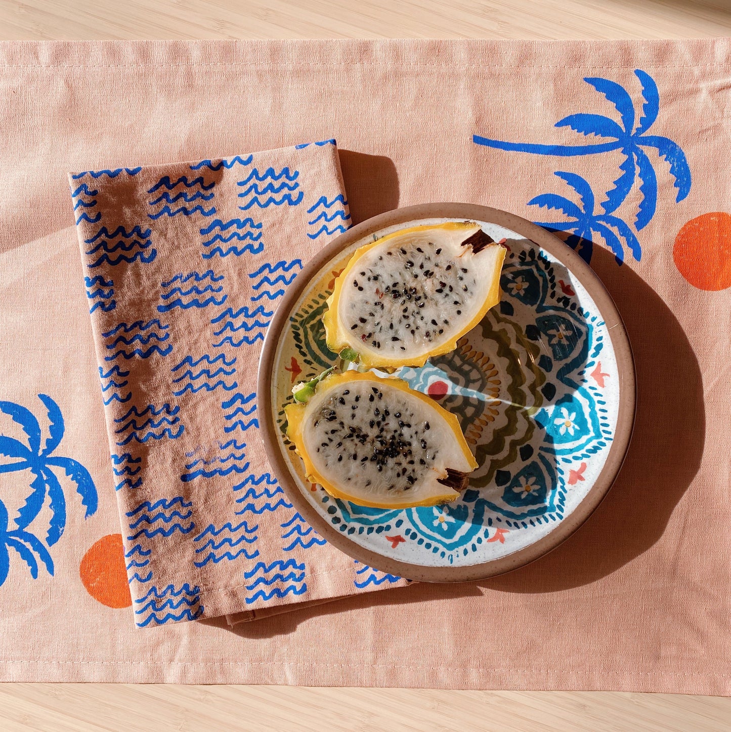 Blush Mini Waves Dinner Napkins