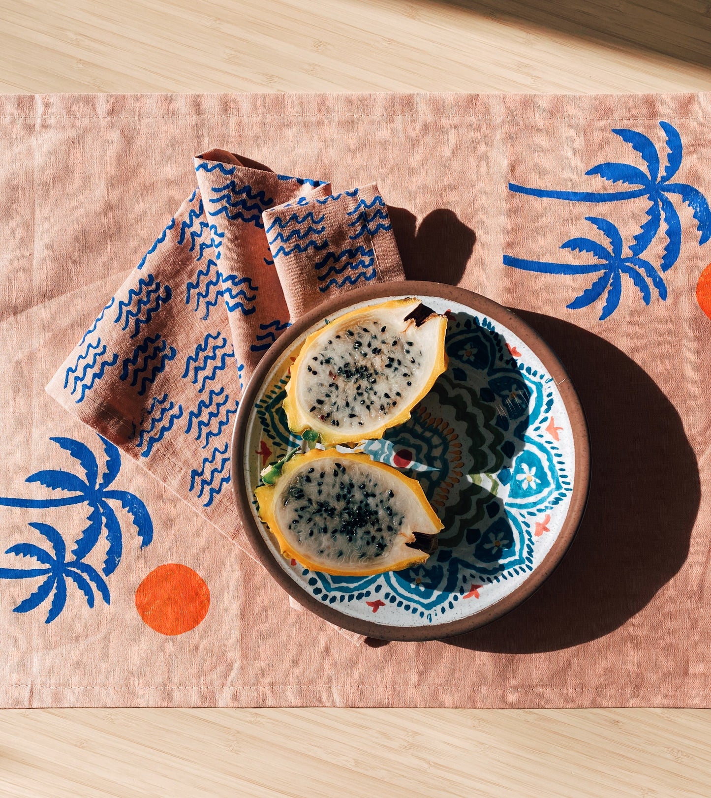 Blush Mini Waves Dinner Napkins