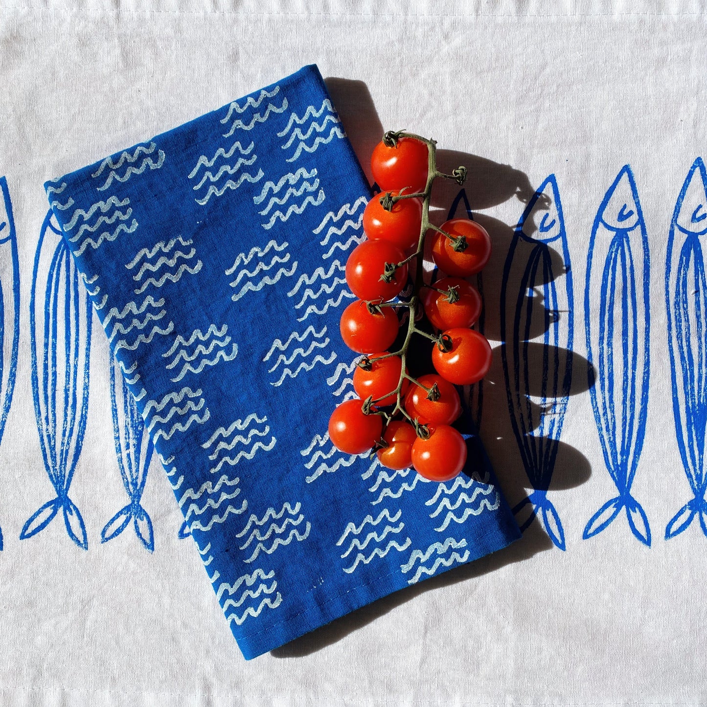 Blue Mini Waves Dinner Napkins