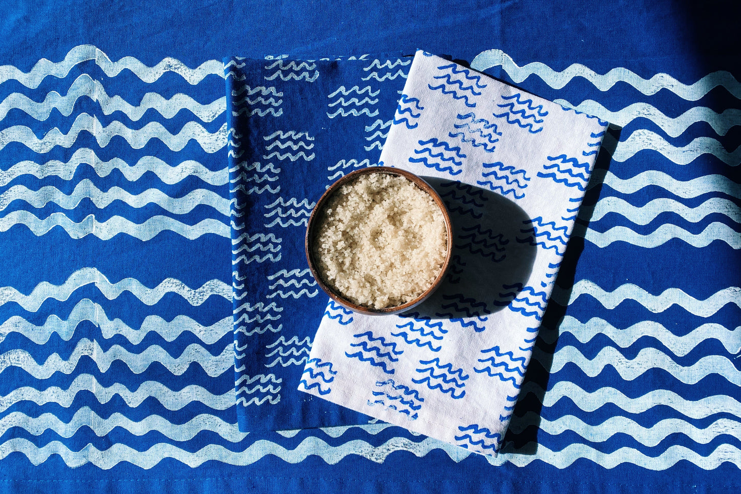Blue Mini Waves Dinner Napkins