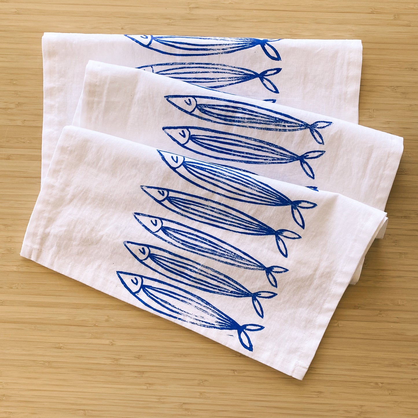 White Sardines Table Runner