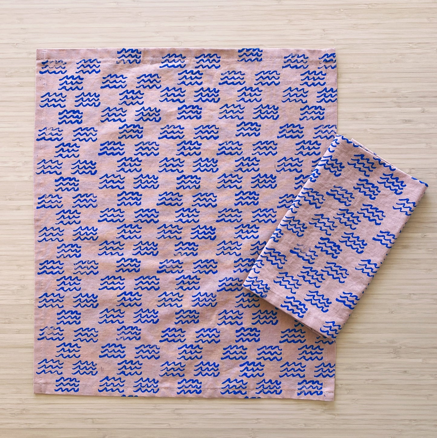 Blush Mini Waves Dinner Napkins