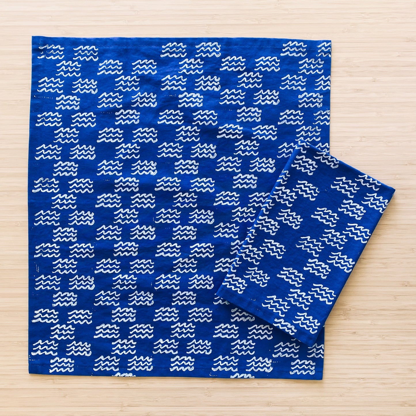 Blue Mini Waves Dinner Napkins