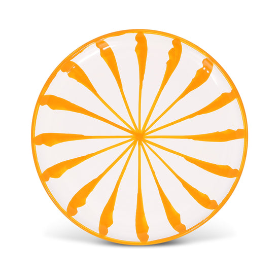 Salad plate with candy cane stripes