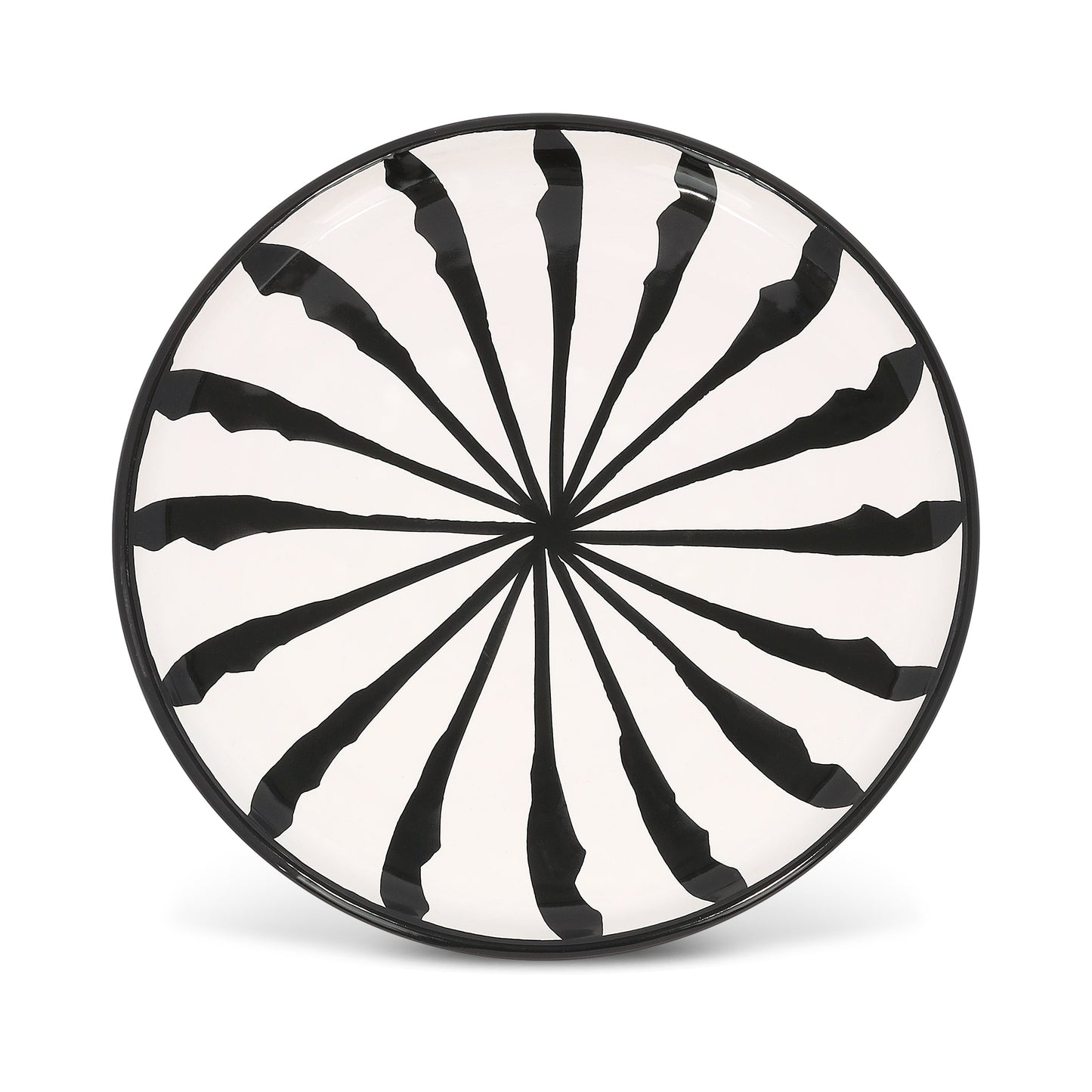 Salad plate with candy cane stripes