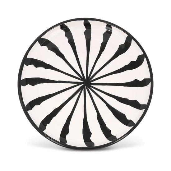 Salad plate with candy cane stripes