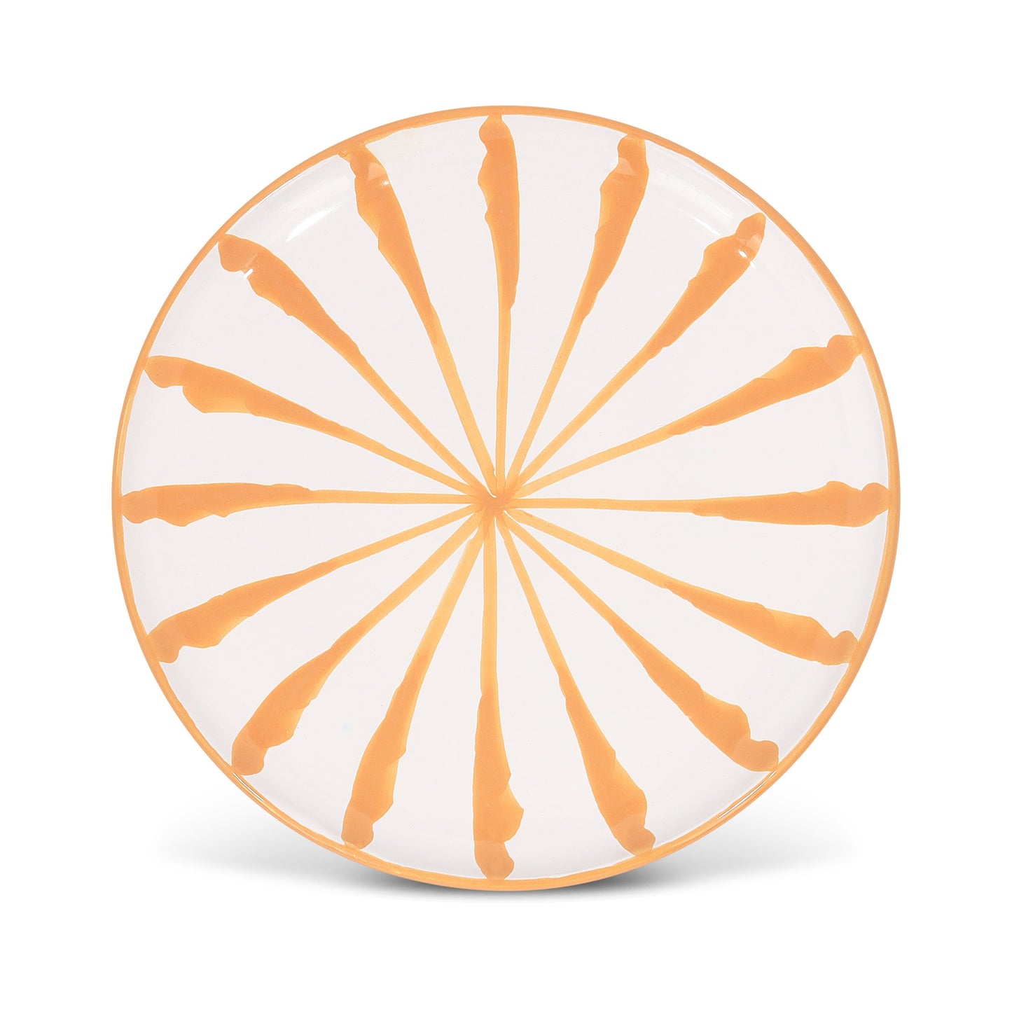 Salad plate with candy cane stripes