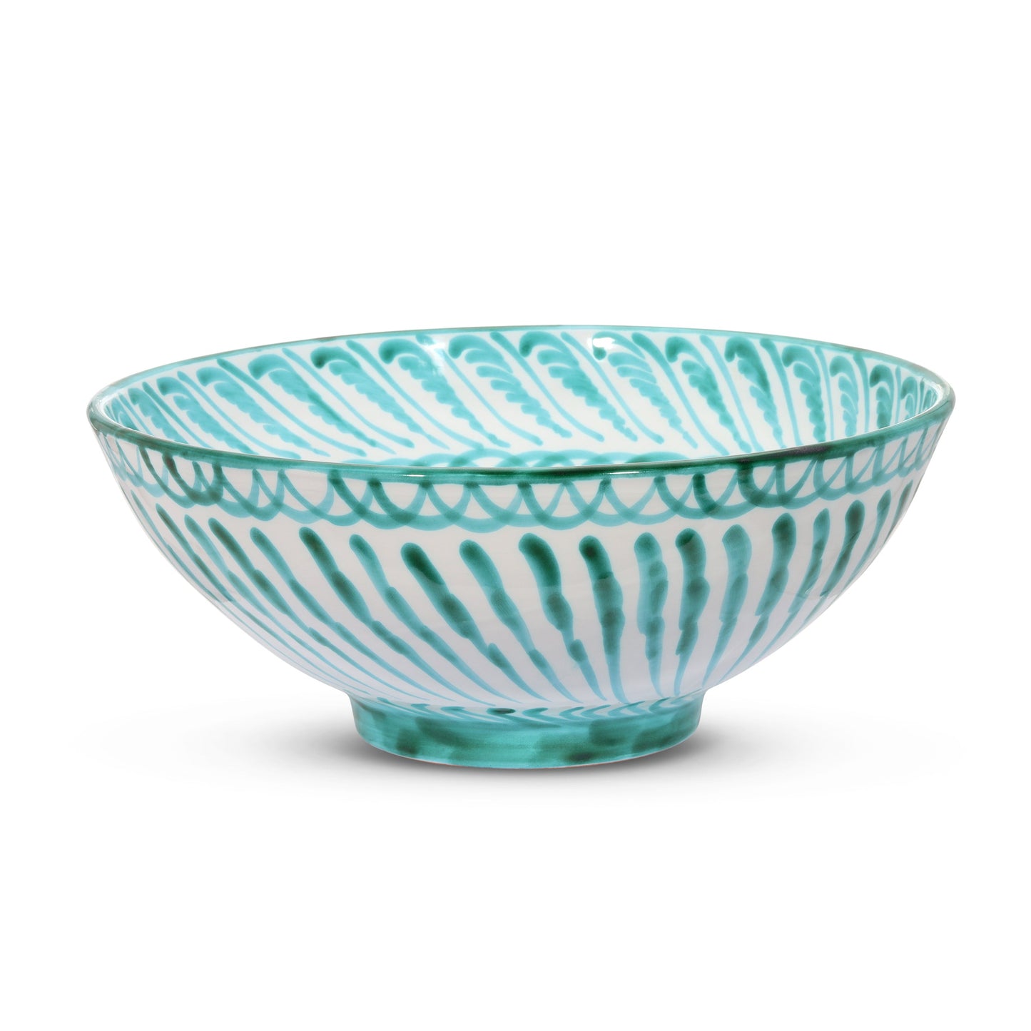 Large bowl with hand painted designs