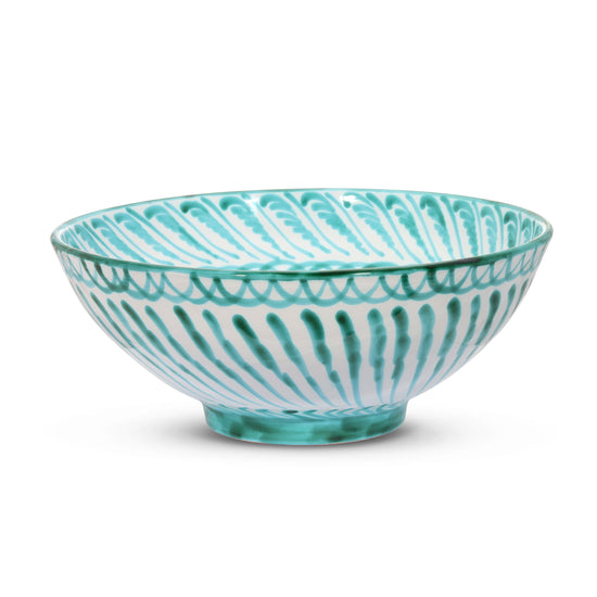 Large bowl with hand painted designs