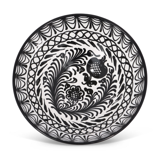 Large bowl with hand painted designs