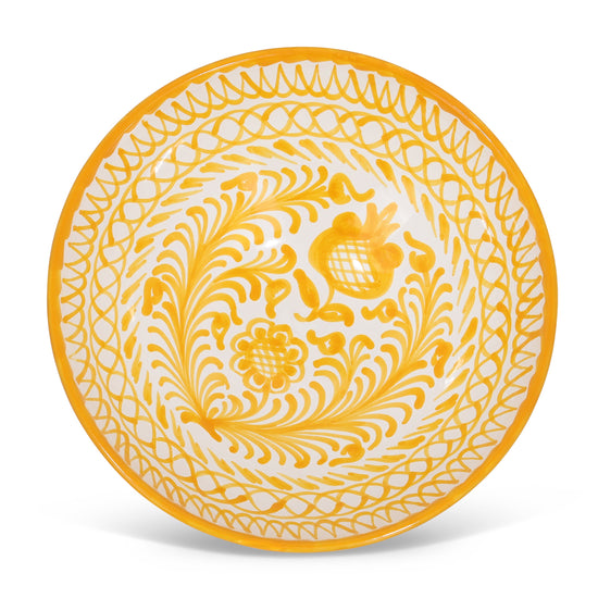 Large bowl with hand painted designs