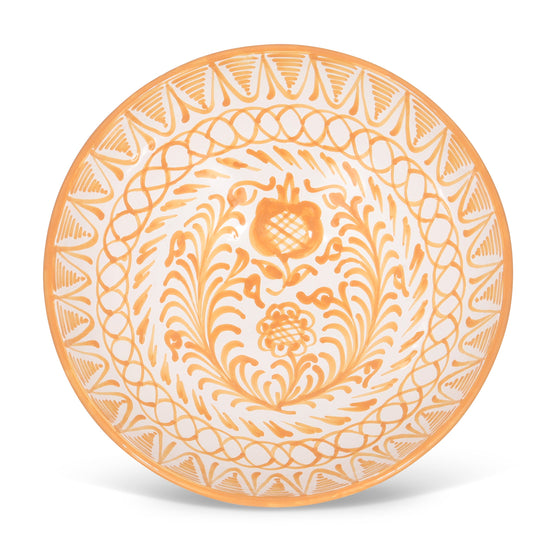 Large bowl with hand painted designs