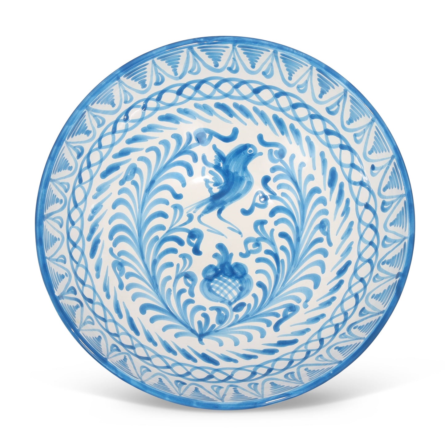 Large bowl with hand painted designs