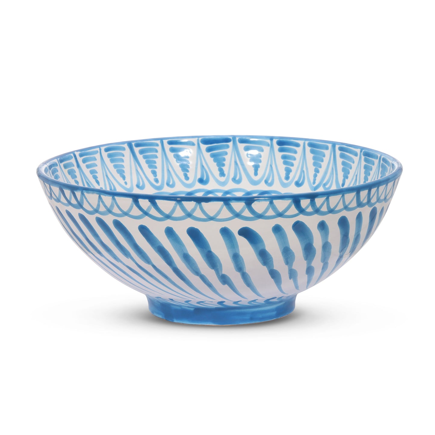 Large bowl with hand painted designs