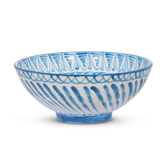 Large bowl with hand painted designs