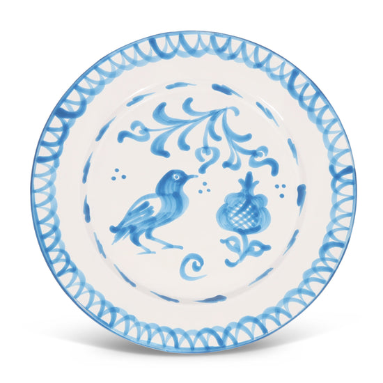 Dinner plate with hand painted designs
