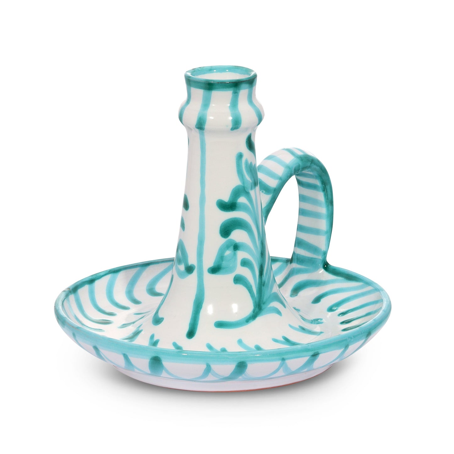 Candlestick with hand painted designs