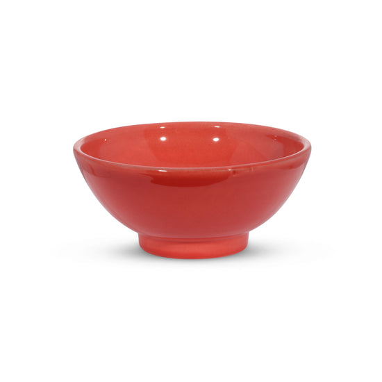 Small bowl with coral glaze