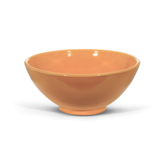 Medium bowl with peach glaze