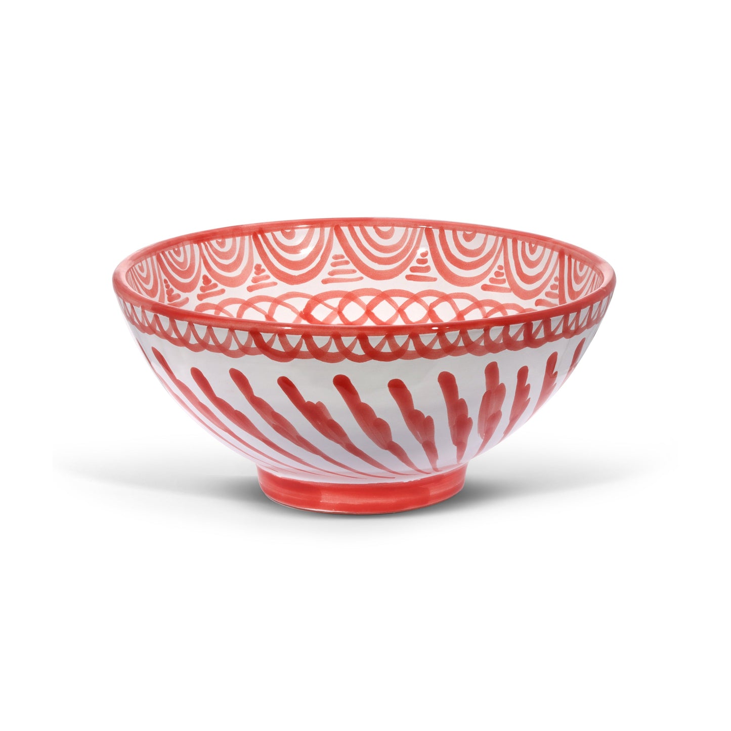 Medium bowl with hand painted designs