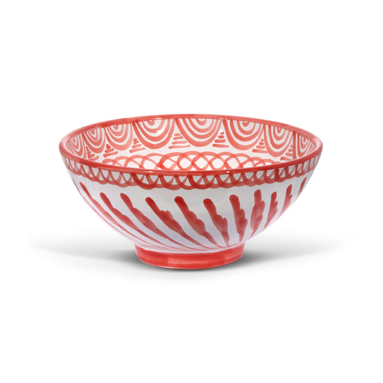 Medium bowl with hand painted designs
