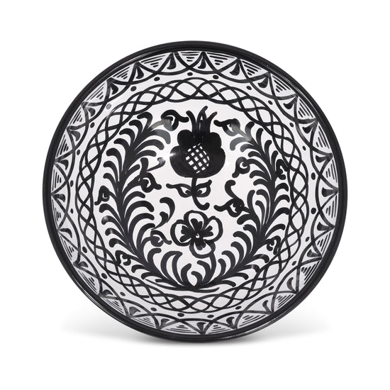 Medium bowl with hand painted designs