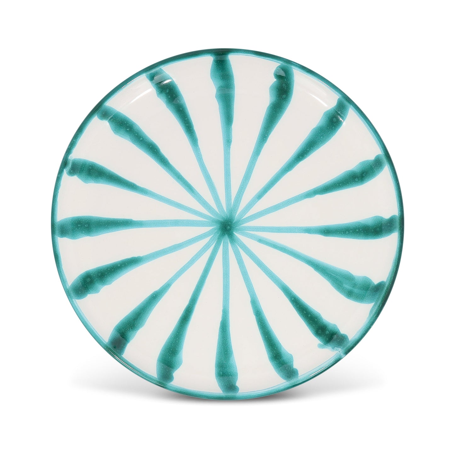 Salad plate with candy cane stripes